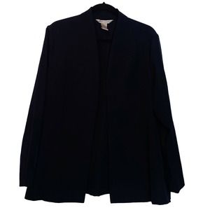 EUC Draper's &‎ Damon’s Black Collarless Blazer Size 1X